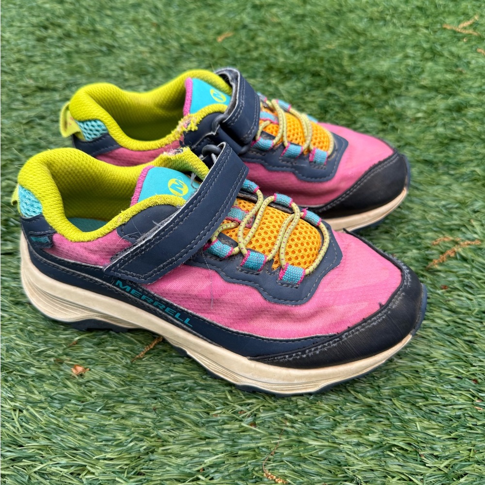 Merrell Kids' Pink and Blue Waterproof Adventure Shoes size 13